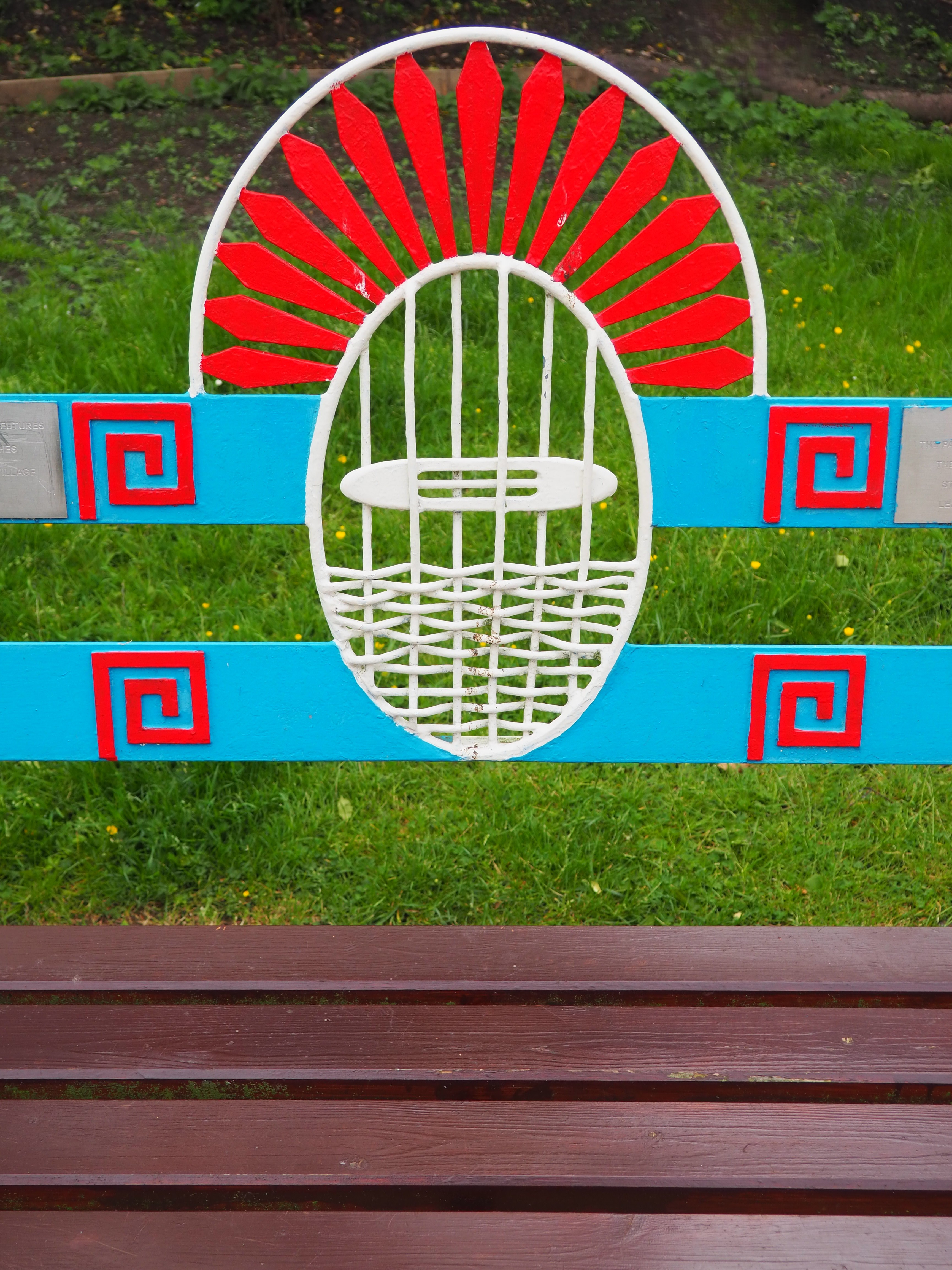 Weaving symbil on bench